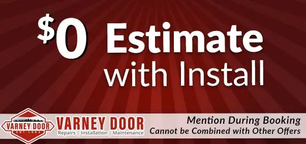$0 estimate with install coupon